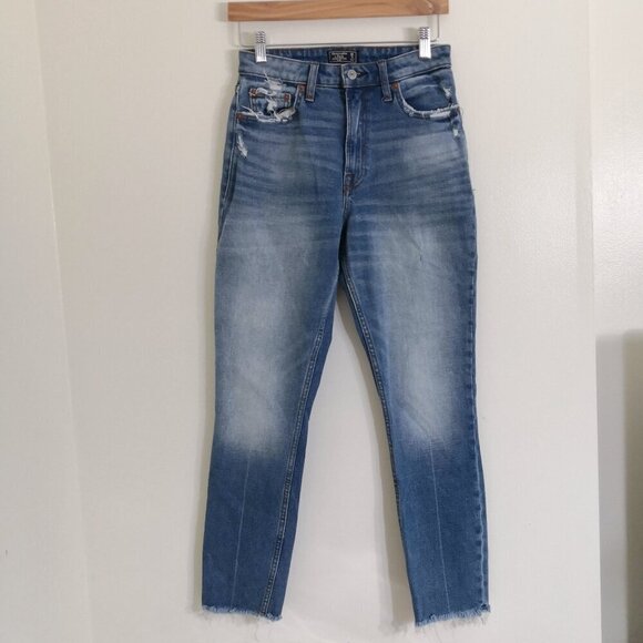 AF Simone High Rise Slim Jeans Fray Hem Size 26/2 - Picture 2 of 4